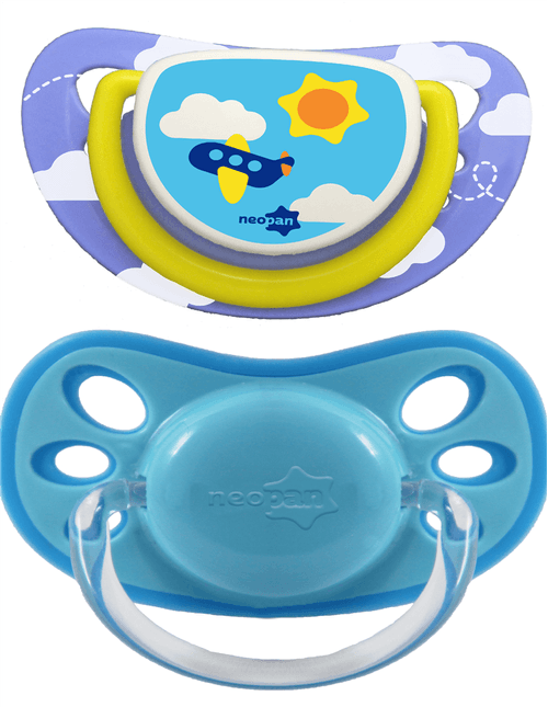 Kit Chupeta Neopan Ortodôntica Azul Nº 2 com 2 Unidades