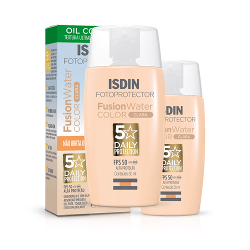 Protetor Solar Facial Isdin Fusion Water Color FPS50 Cor Clara 50ml