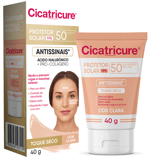 Cicatricure Protetor Solar FPS 50 com Cor 40g - Clara