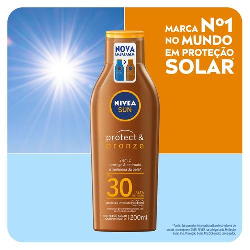 Nivea Sun Protetor Solar Protect & Bronze FPS 30 200ml