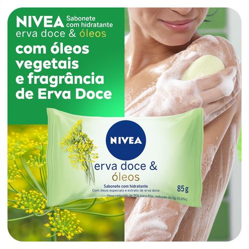 Sabonete Barra Nivea Erva Doce e Óleos 85g