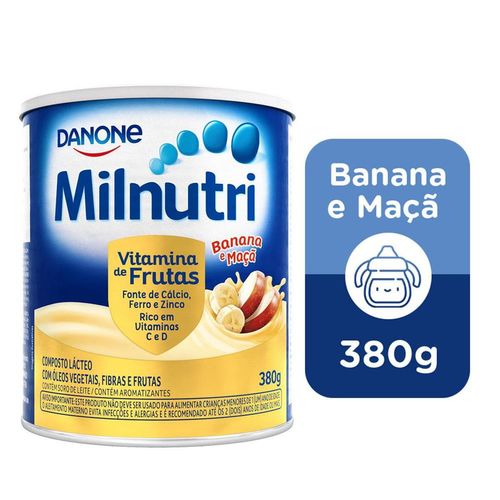 Composto Lácteo Milnutri Vitamina de Frutas Banana e Maçã 380g