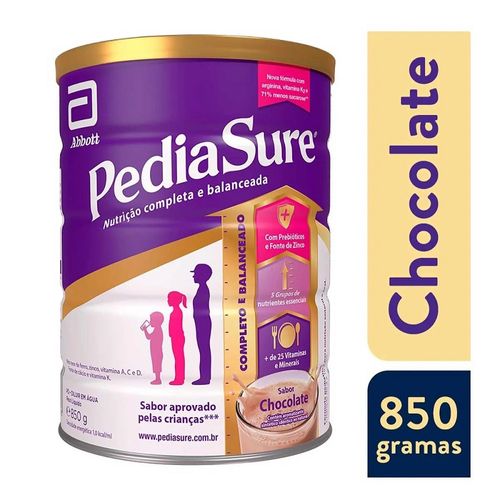 Suplemento Alimentar Infantil Pediasure Chocolate Pó 850g
