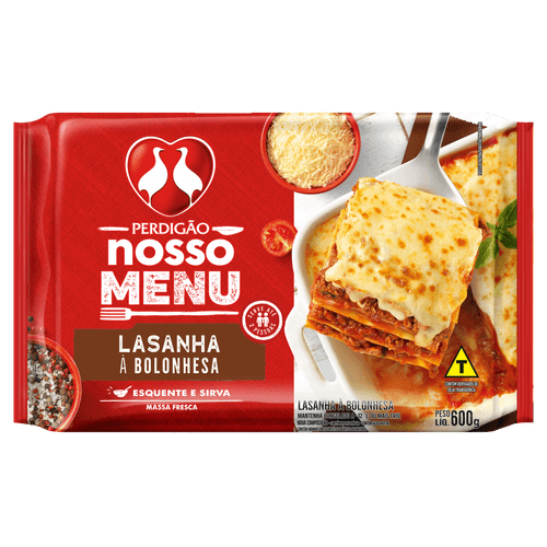 Perdigão Nosso Menu Lasanha Bolonhesa 600g
