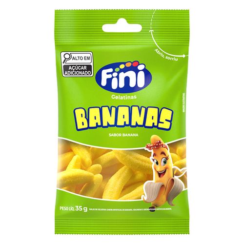 Balas de Gelatina Fini banana Com 35g