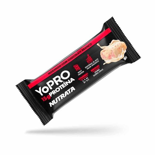 Barra de Proteina Yopro Morango com Chocolate Branco 55g