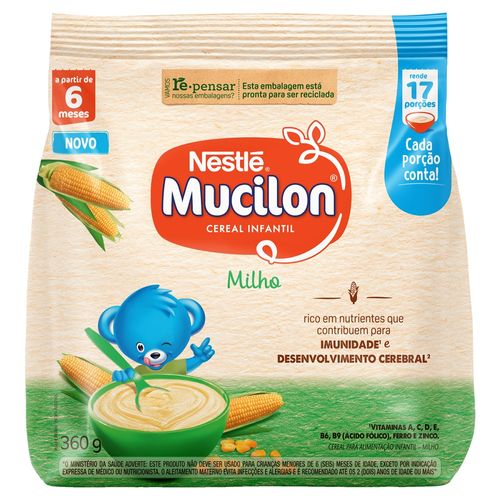 Cereal Infantil Mucilon Milho Sachê 360g