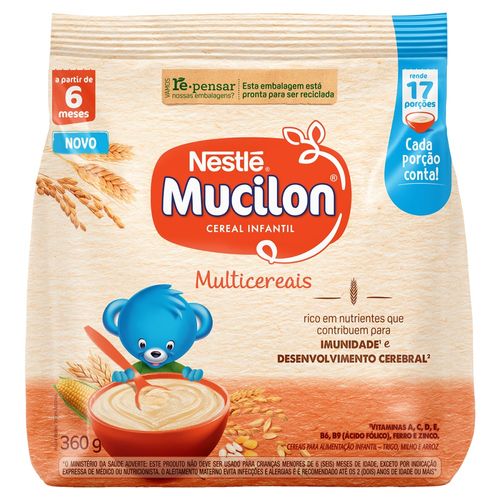 Cereal Infantil Mucilon Multicereais Sachê 360g