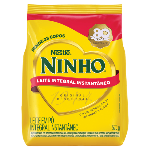 Ninho Leite Po Instantâneo Integral Sache com 575g