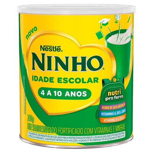 Leite em Pó Semidesnatado Ninho Idade Escolar 750g