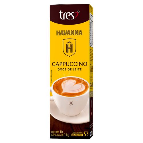 Estojo Três Corações Havanna Cappuccino Doce de Leite com 10 Cápsulas 11g