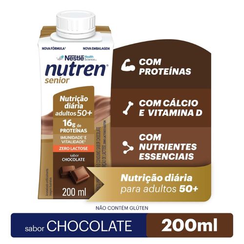 Complemento Alimentar Chocolate Zero Lactose Nutren Senior 200ml