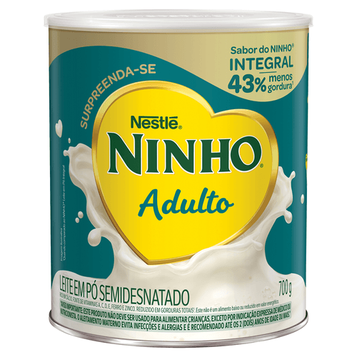 Ninho Leite Po Semidesnatado Adulto Lata com 700g
