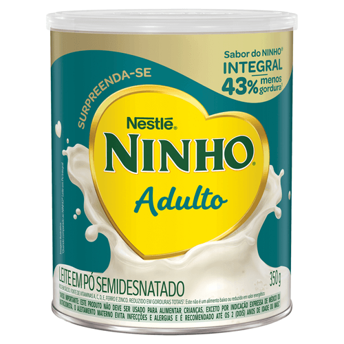 Ninho Leite Po Semidesnatado Adulto Lata com 350g