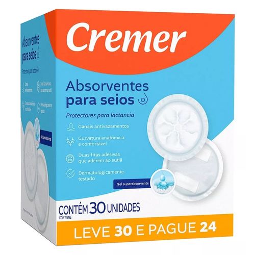 Cremer Absorvente Para Seios Leve 30 Pague 24