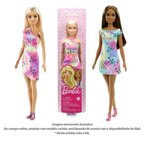 Boneca Barbie Fashion Sortida com 1 Unidade