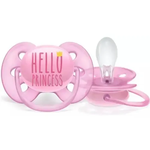 Chupeta Philips Aventis Ultra Soft Unitária Hello Princess 6 a 18 Meses