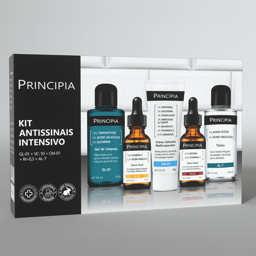 Kit Antissinais Intensivo Princípia com 5 Itens GL-01 + VC-10 + CM-01 + Rn-0,3 + AL-7