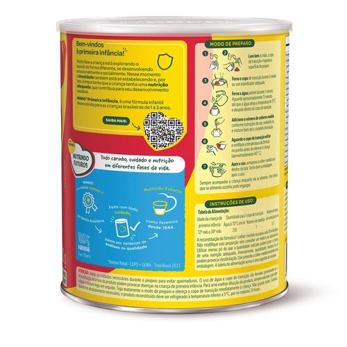 Fórmula Infantil Ninho Primeira Infância Nutri Fases 1+ 800g