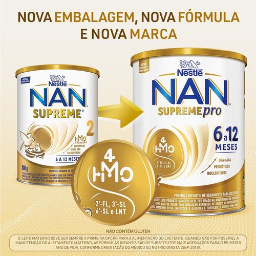 Fórmula Infantil NAN Supreme 2 HM0 800g