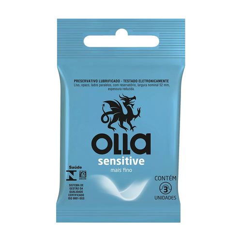 Preservativo Olla Sensitive com 3 Unidades