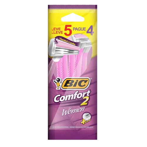 Aparelho de Barbear Bic Comfort 2 women leve 5 pague 4