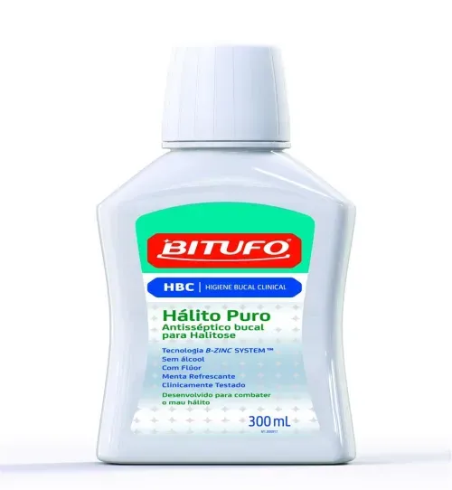Antisséptico Bucal Bitufo Hálito Puro menta 300ml