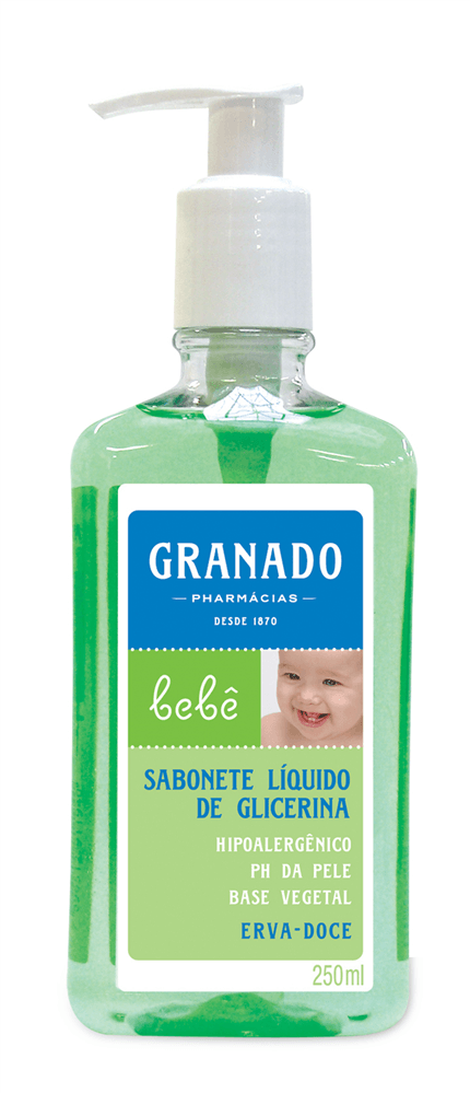 Sabonete Líquido Granado Bebê Glicerina Erva Doce 250ml