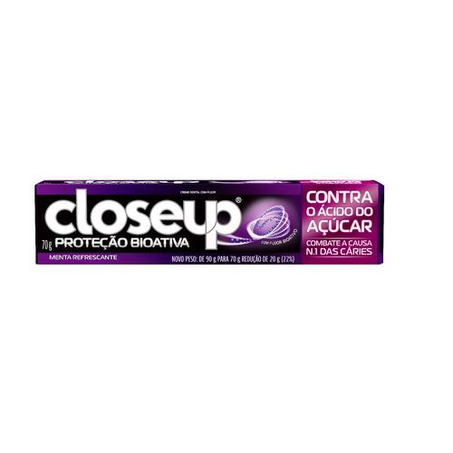 Creme Dental Close Up Proteção Bioativa Contra o Ácido do Açúcar 70g