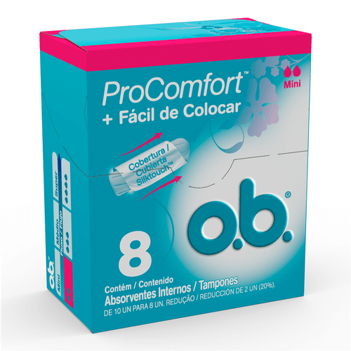 Absorvente Interno OB Procomfort Mini Com 8 Unidades
