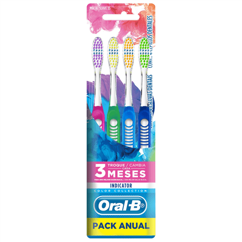 Escova Dental Oral-B Indicator Color com 4 unidades
