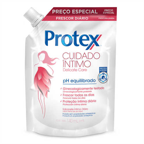 Sabonete Líquido Íntimo Protex Delicate Care Refil 140ml
