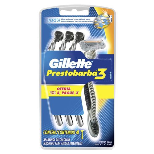 Aparelho de Barbear Gillette Prestobarba3 Men Regular leve4 pague3