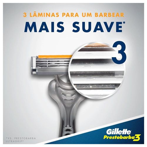 Aparelho de Barbear Gillette Prestobarba3 Men Regular leve4 pague3