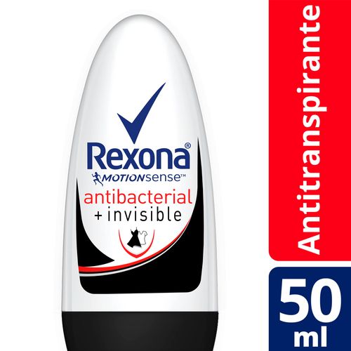 Desodorante Roll-On Rexona Antibacterial Invisible 50g