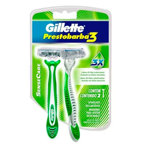 Aparelho de Barbear Gillette Prestobarba 3 Sense Care com 2 Unidades