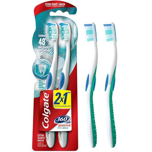 Kit Escova Dental Colgate 360° Sensitive Pro-Alívio Leve 2 Pague 1 Unidade