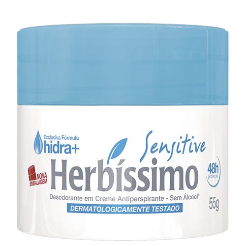 Desodorante creme Herbíssimo hydra sensitive 55g