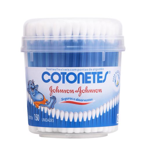 Hastes Flexíveis Johnson's Cotonetes Pote Com 150 Unidades