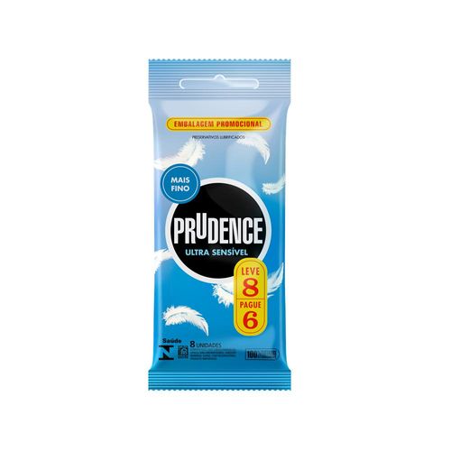 Preservativo Prudence Ultra Sensível Leve 8 Pague 6 Unidades