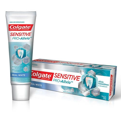 Creme Dental Colgate Sensitive Pro-Alívio Real White 110g