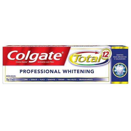 Creme Dental Colgate Total 12 Professional Whitening 70g