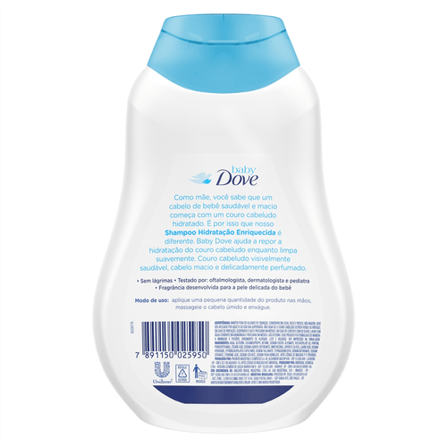 Shampoo Dove Baby Hidratação Enriquecida 200ml