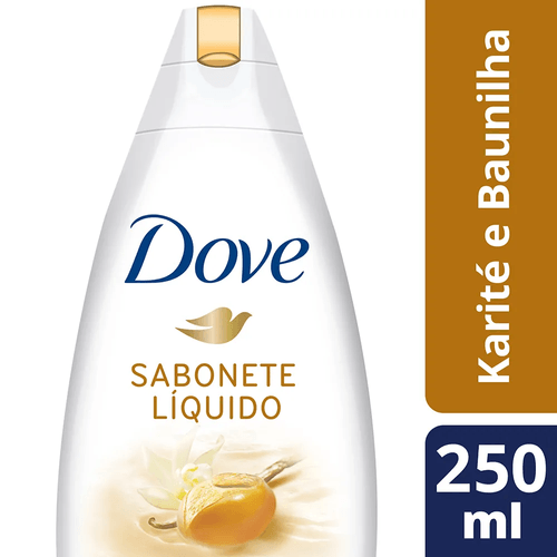 Sabonete Líquido Dove Delicious Care Manteiga de Karité e Baunilha 250ml