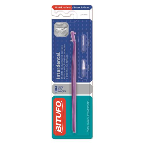 Escova Dental Bitufo interdental com 2 refis