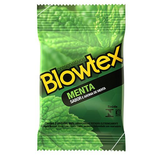 Preservativo Blowtex Aromatizado Menta com 3 Unidades