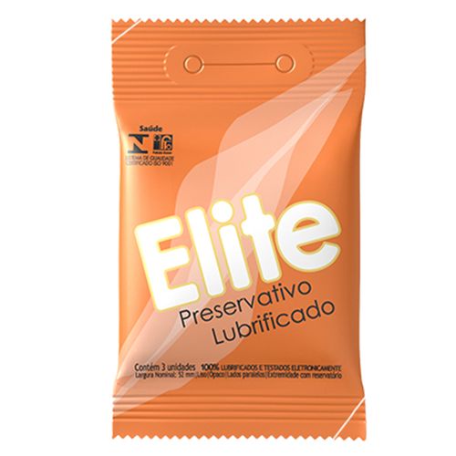 Preservativo Elite lubrificado com 3 unidades
