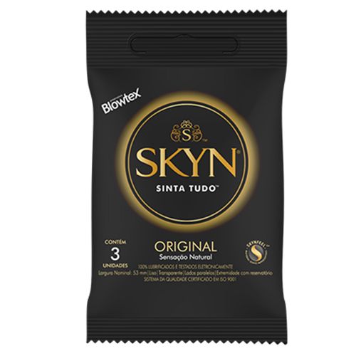 Preservativo Blowtex skyn original com 3 unidades