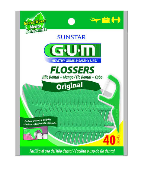 Flossers Gum Original menta com 40 unidades