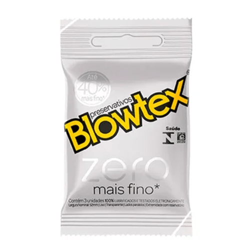 Preservativo Blowtex Zero com 3 Unidades